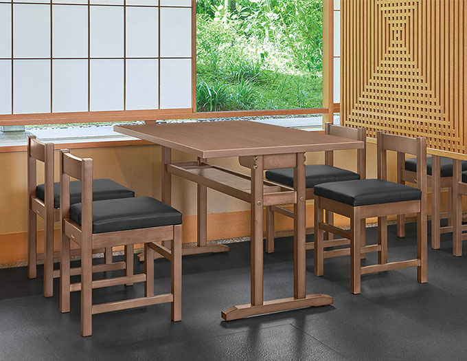 千鳥椅子（既製品）＆HLD 棚付 - 大間テーブルセット