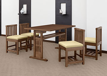 生駒椅子 HJD 棚付太子 Dテーブルセット