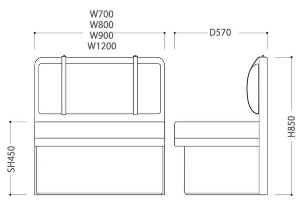 700・800・900・1200 収納オプション付サイズ