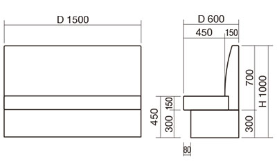 システムベンチ4型サイズ