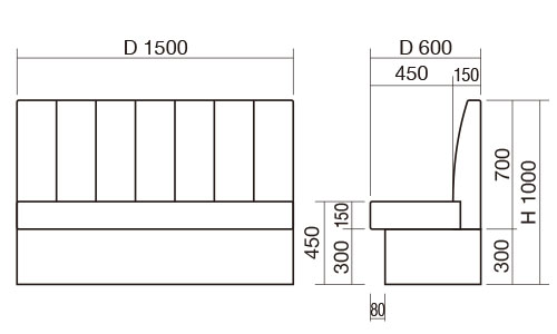 システムベンチ5型サイズ