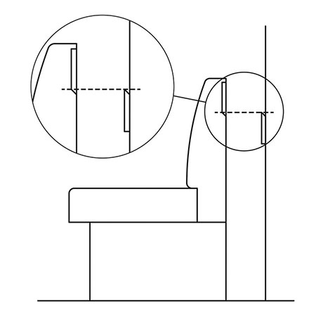 取付は製品を仮置きして位置決めをした上で行ってください