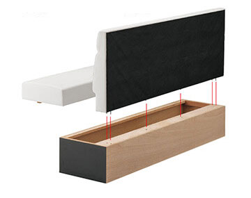 背と台輪をボルトで固定