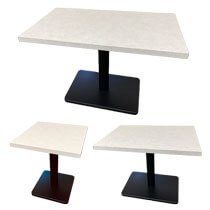 T-ホワイト石目調テーブル 脚付セット