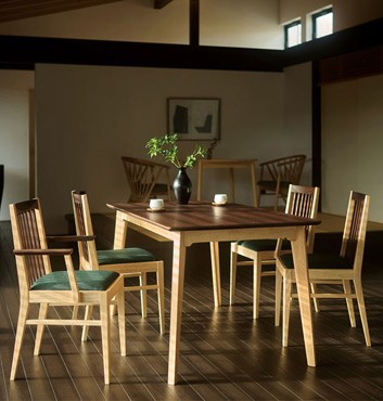 里山イス（肘付/肘無）＆里山テーブル
