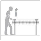 一人でも高さ調節が可能