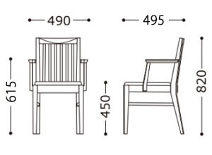 里山（肘付）サイズ