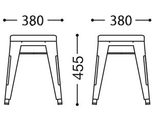 パンガススツールS45サイズ