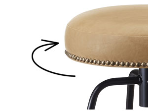 トラットリア丸ロースツール鋲付