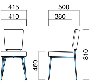トラットリアイス（鋲無）サイズ