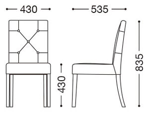 レスタック5型（ボタン絞り仕上げ）サイズ