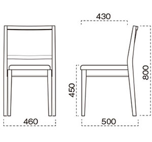 赤阪椅子サイズ