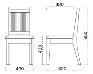 伊万里椅子サイズ