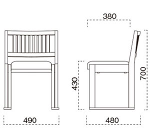 黒江椅子サイズ