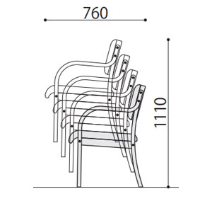DC530Pスタッキングサイズ
