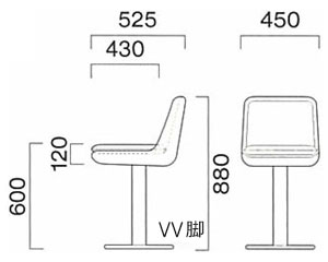 ベルナール VV-BL脚サイズ