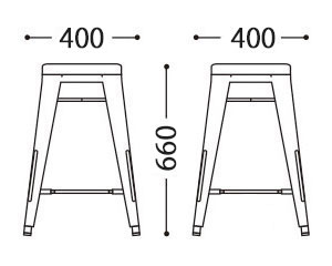 パンガススツールS65サイズ