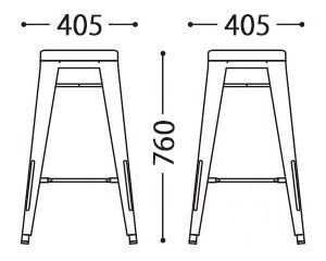 パンガススツールS75サイズ