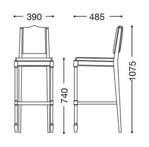 アスコットS75 3型(背張り) サイズ