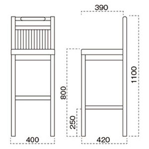 黒滝スタンド椅子サイズ