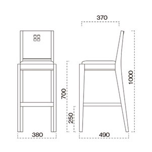 空スタンド椅子サイズ