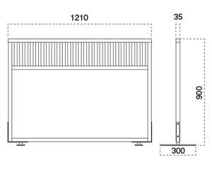 衝立6130-9126 サイズ