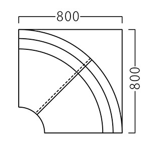 フーガコーナー（分離式）サイズ