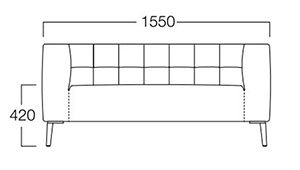 ローラン2人掛サイズ