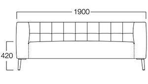 ローラン3人掛サイズ