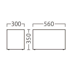 コンフルサイドテーブルW300サイズ