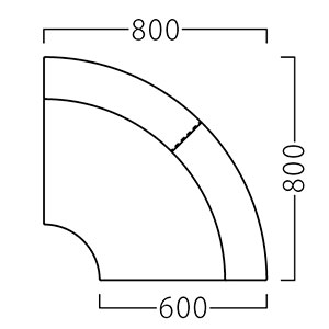 マゼルアールコーナー サイズ