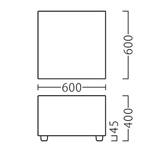 マゼルスツール W600 サイズ