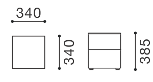 340角スツール2型サイズ