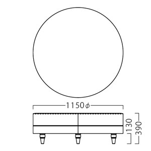 ドレープW1150φサイズ