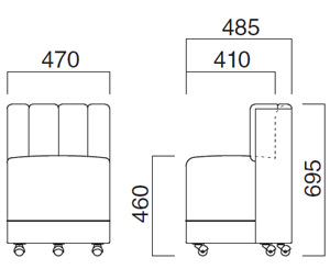 アクロス（キャスター付）サイズ