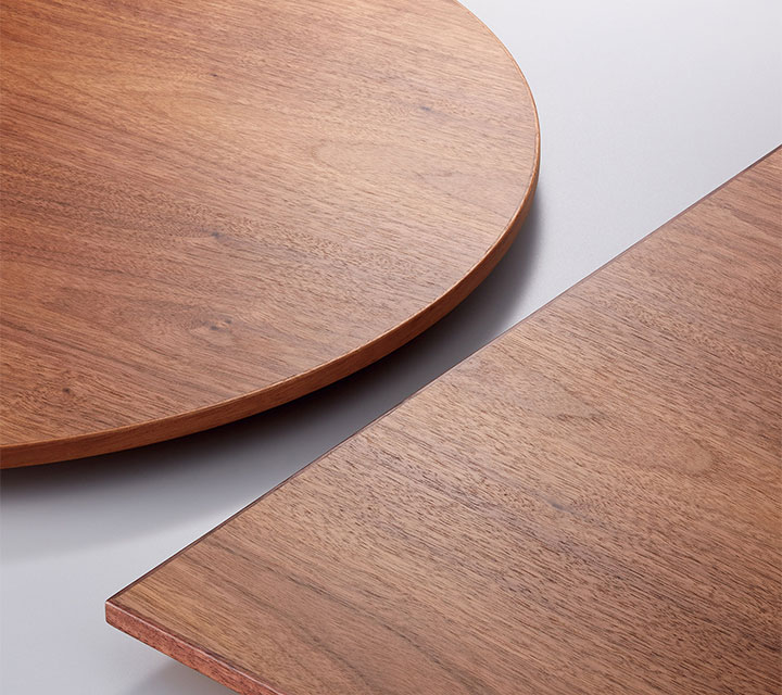 CTA-01 ウォールナット突板 木縁巻き 船底タイプ