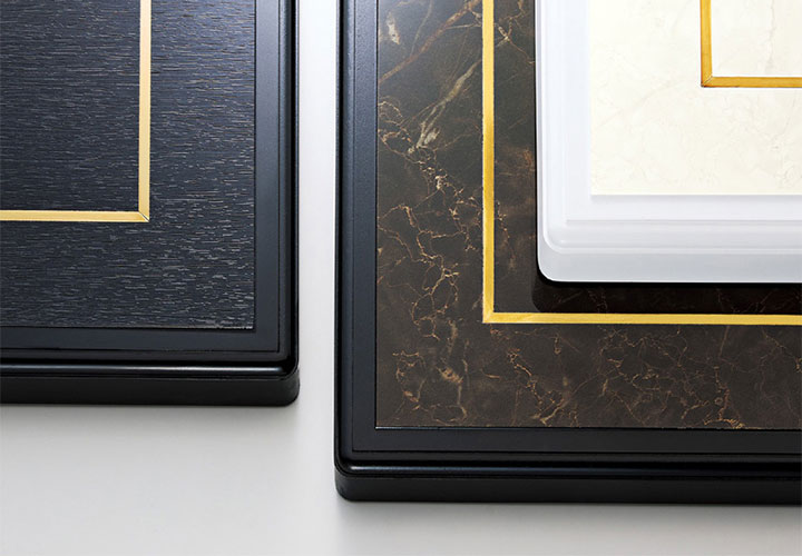 メラミン化粧板/真鍮入