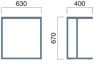 キューブ サイドテーブルサイズ