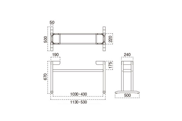 HL 棚付脚 サイズ