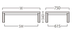 菊テーブルサイズ