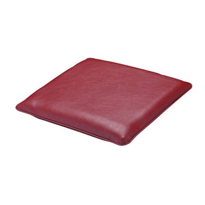 レザー座布団(小)40厚 390角 エンジ色