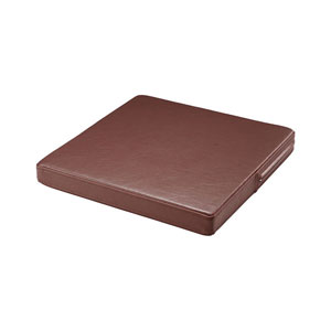 レザー座布団（小）50厚 390角 茶色